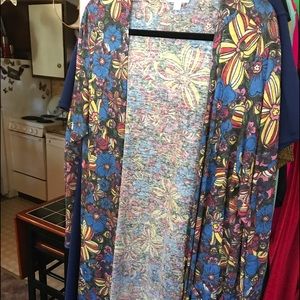 Floral Lularoe Sarah coverup Red Velvet